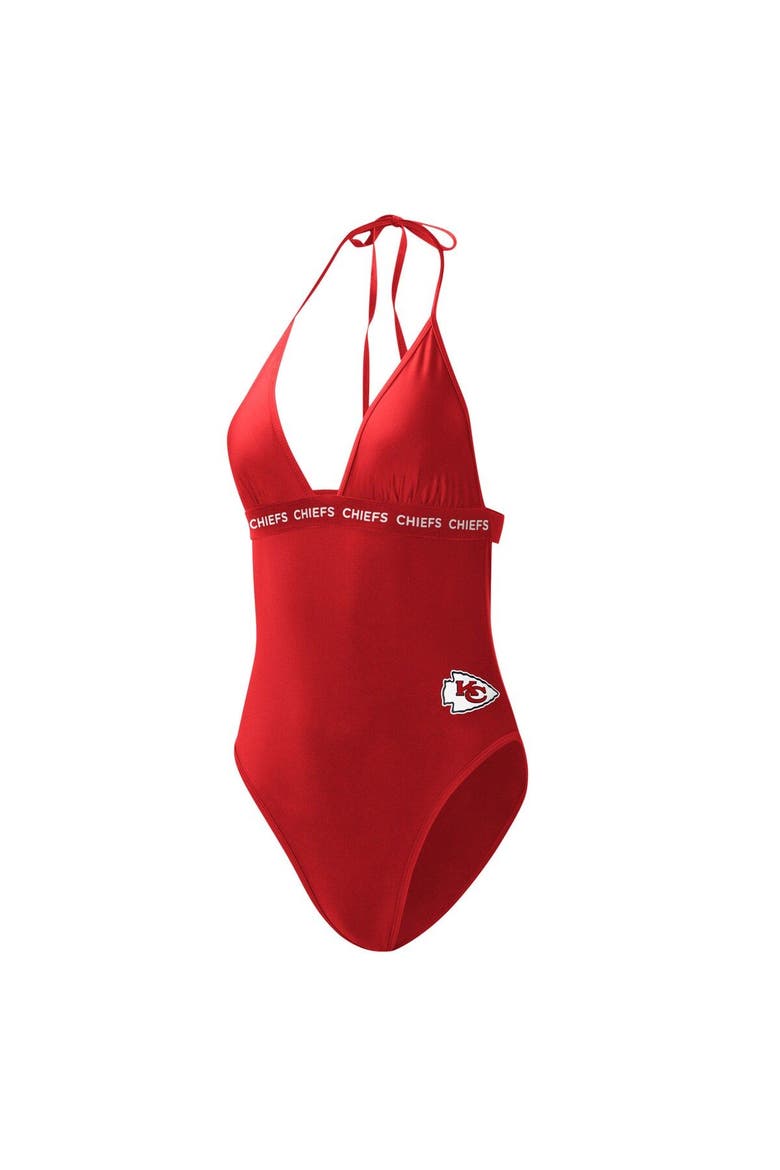 Women's G-III 4Her by Carl Banks Red Kansas City Chiefs Full Count One-Piece Swimsuit, Alternate, color, Red