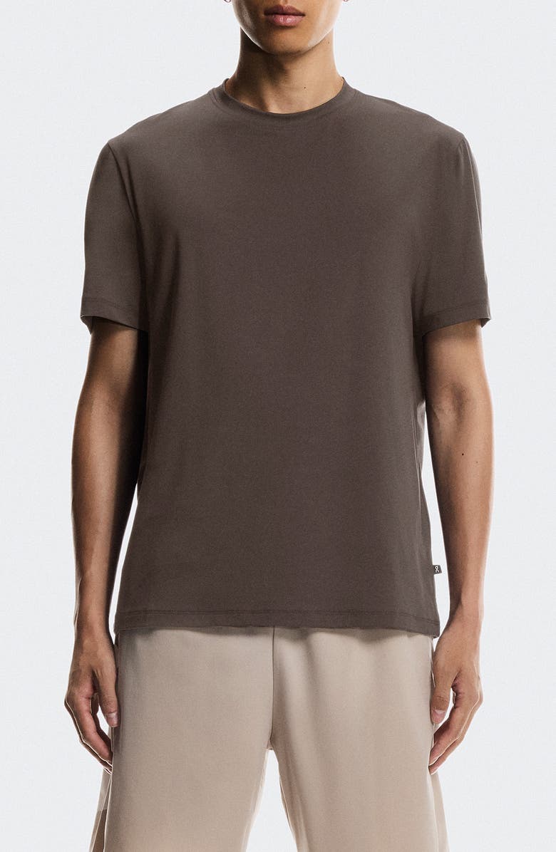 On Focus-T Performance Running T-Shirt, Main, color, Pebble