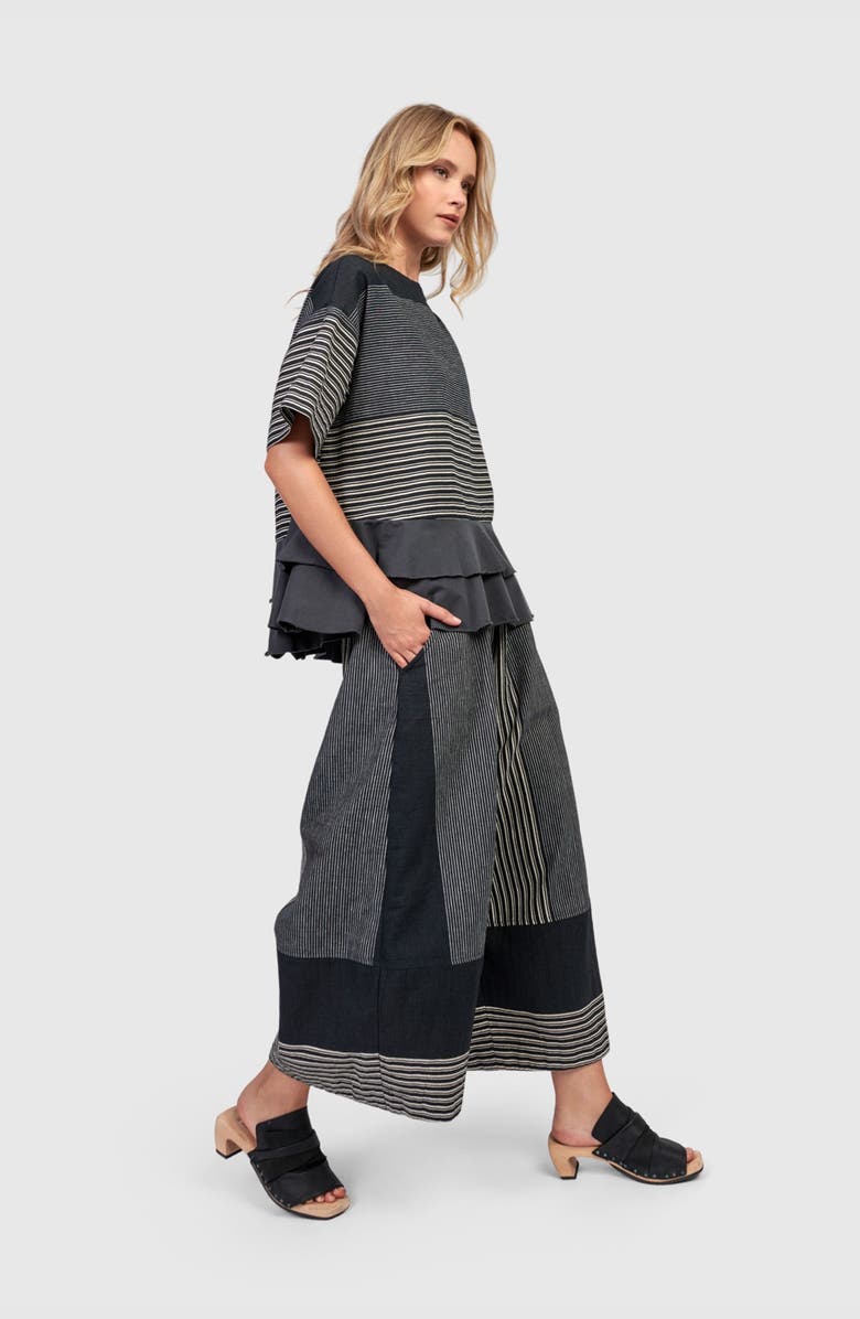 Alembika Marisol Wide Leg Pant, Alternate, color, Slate Stripes