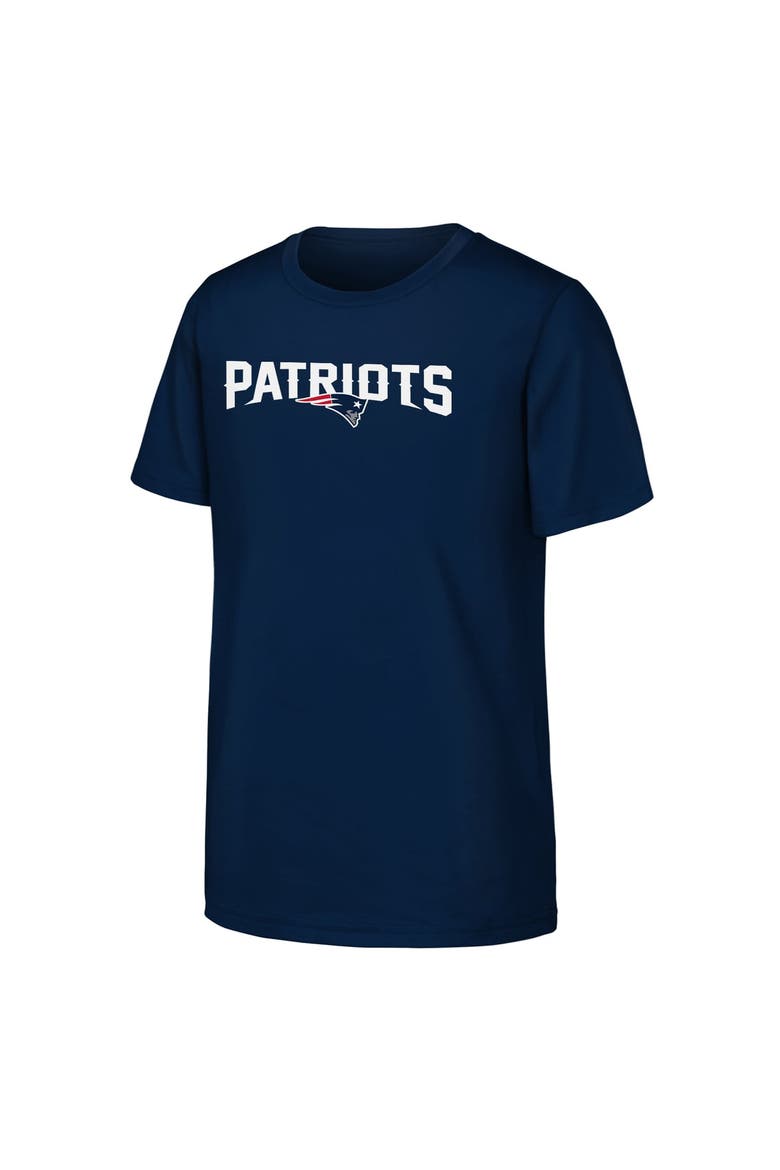 Youth Outerstuff Drake Maye Navy New England Patriots Name & Number T-Shirt, Alternate, color, Navy
