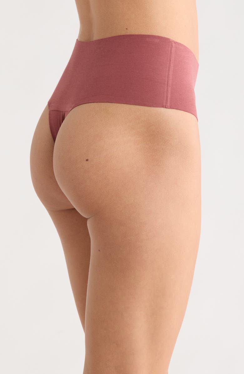 SPANX<sup>®</sup> SPANXsupersmooth<sup>™</sup> Undie-tectable<sup>®</sup> Stretch Cotton Thong, Alternate, color, Rose Smoke