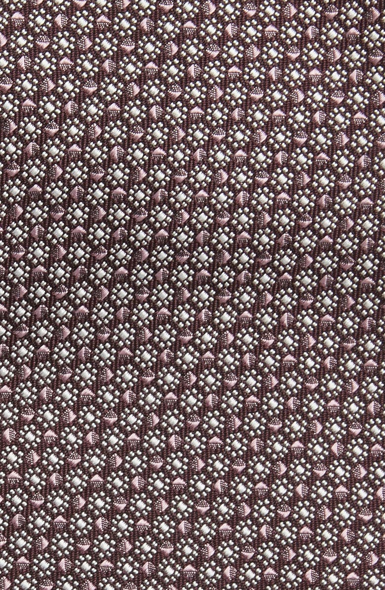 ZEGNA TIES Floral Dot Mulberry Silk Jacquard Tie, Alternate, color, Mulberry/ Pink