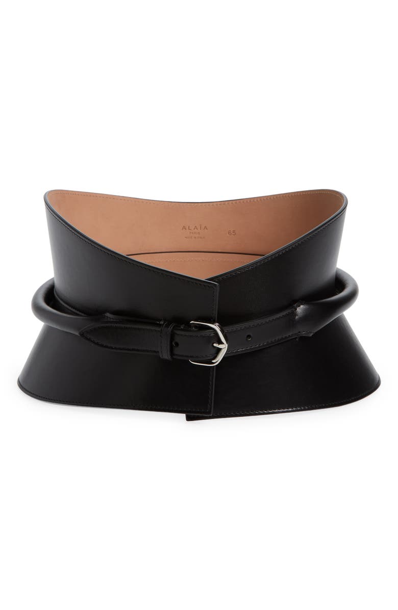 Alaïa Neo Leather Bustier Belt, Main, color,