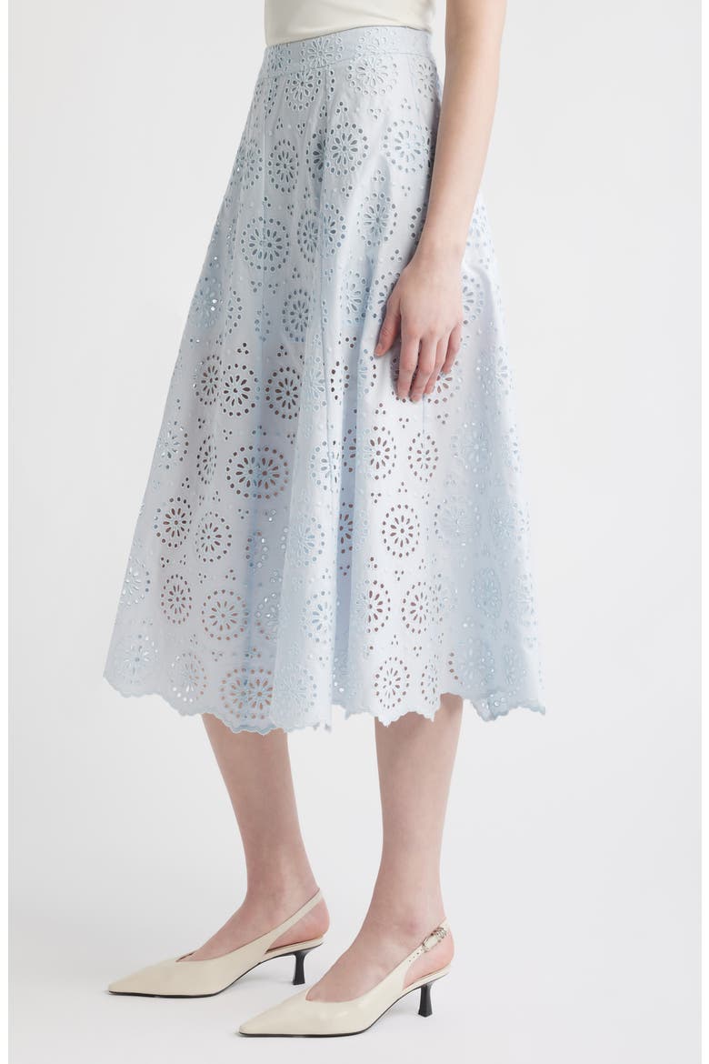 The Solstice Eyelet Midi Skirt, Alternate, color, ICE BLUE