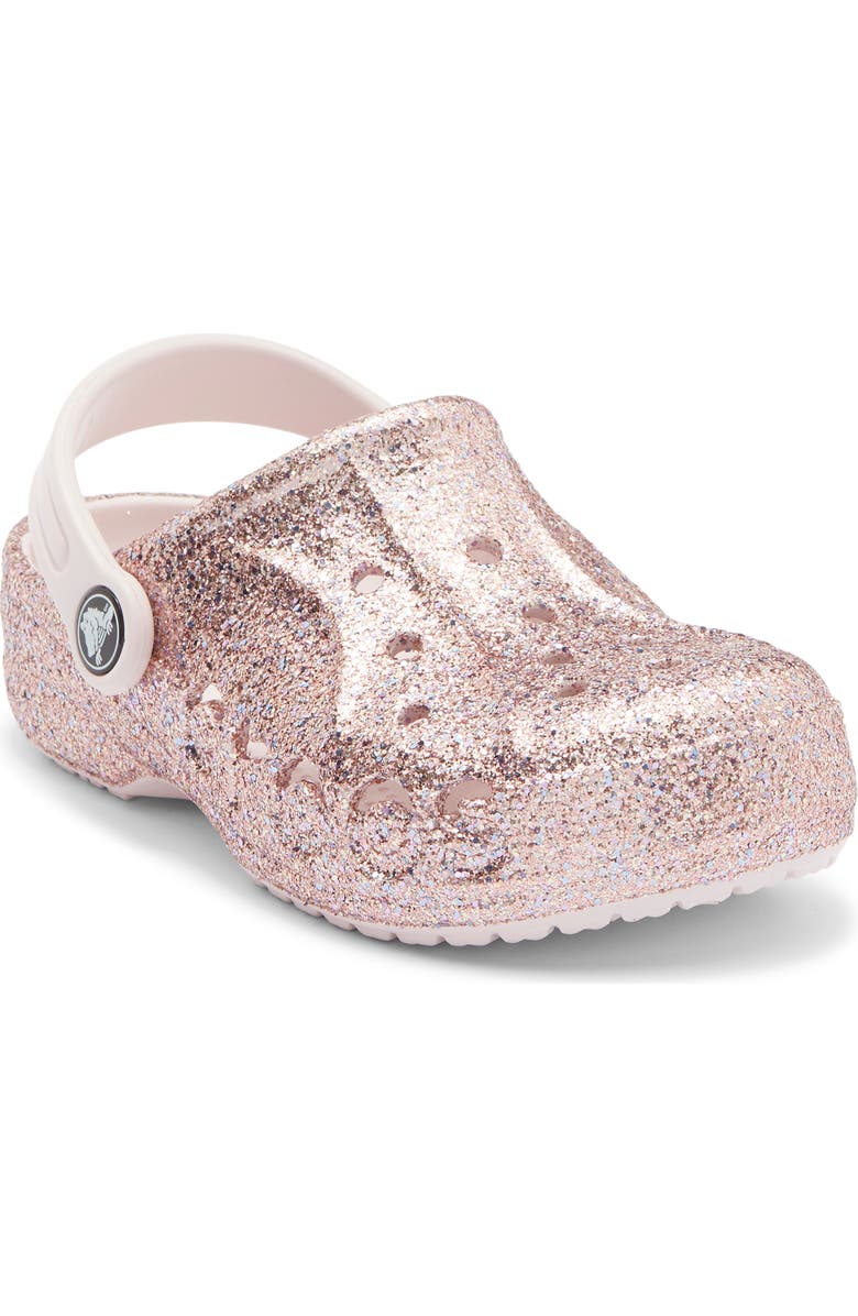 CROCS Kids' Baya Mixed Glitter Clog, Main, color, Barely Pink