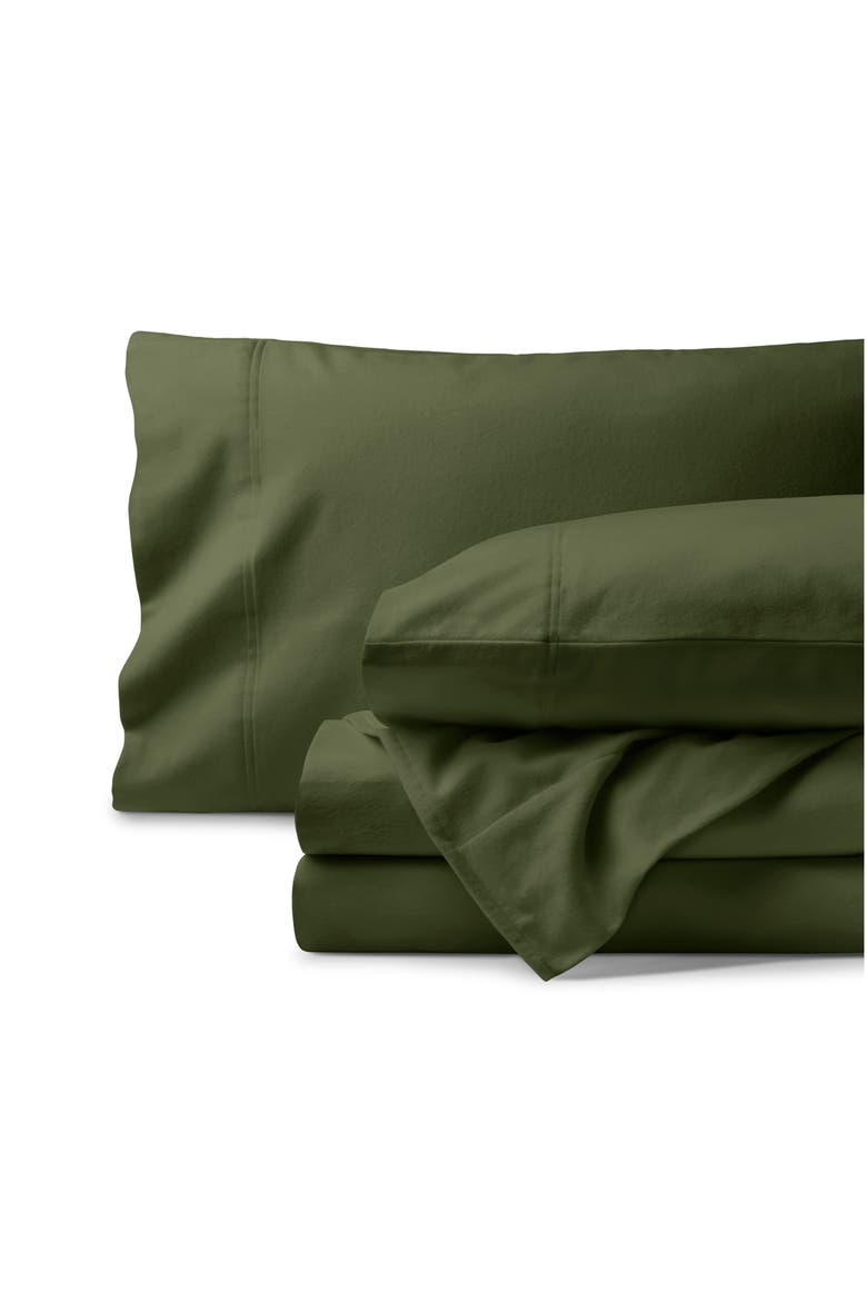 100% Organic Cotton Flannel Sheet Set - Split King, Main, color, Cypress
