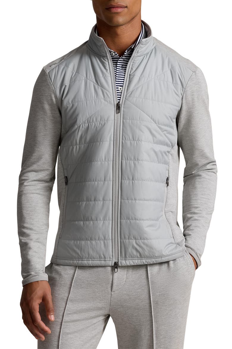 Performance Mixed Media Jacket, Main, color, ANDOVER HEATHER