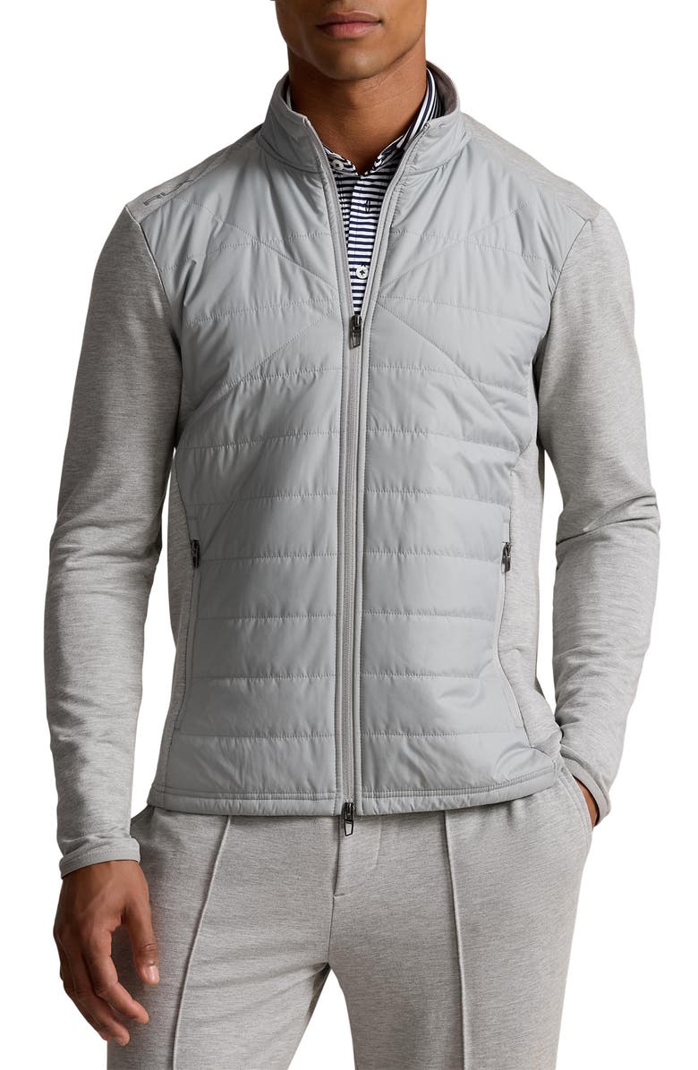 Polo Ralph Lauren Performance Mixed Media Jacket, Main, color, Andover Heather