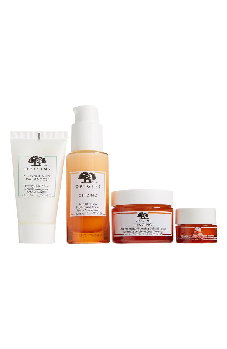 Origins Love and Glow GinZing Radiance-Boosting Regimen USD $83 Value, Main, color, 