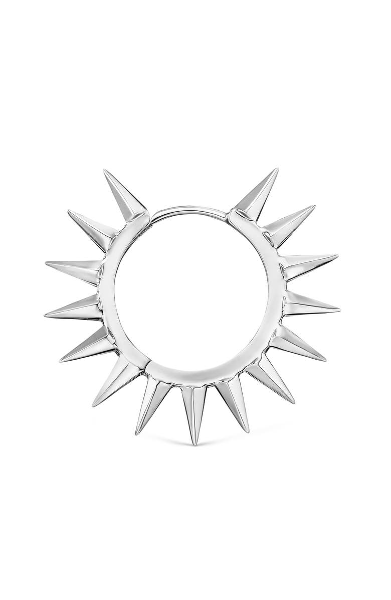 MARIA TASH Mohawk Spike Hoop Earring, Alternate, color, White Gold