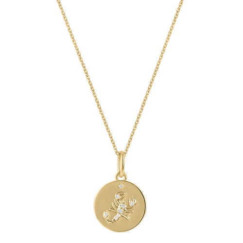 Electric Picks Beyond the Stars Zodiac Necklace in Gold- Scorpio  product