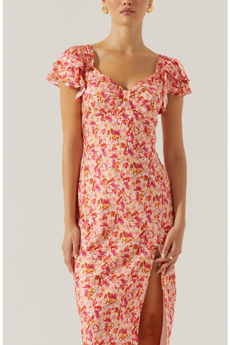 Maisy Midi Dress, Alternate, color, PINK MULTI