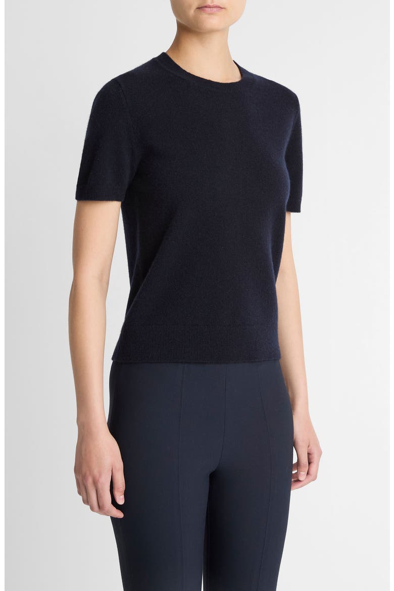 Wool & Cashmere Blend Crewneck Sweater, Alternate, color, BLACK