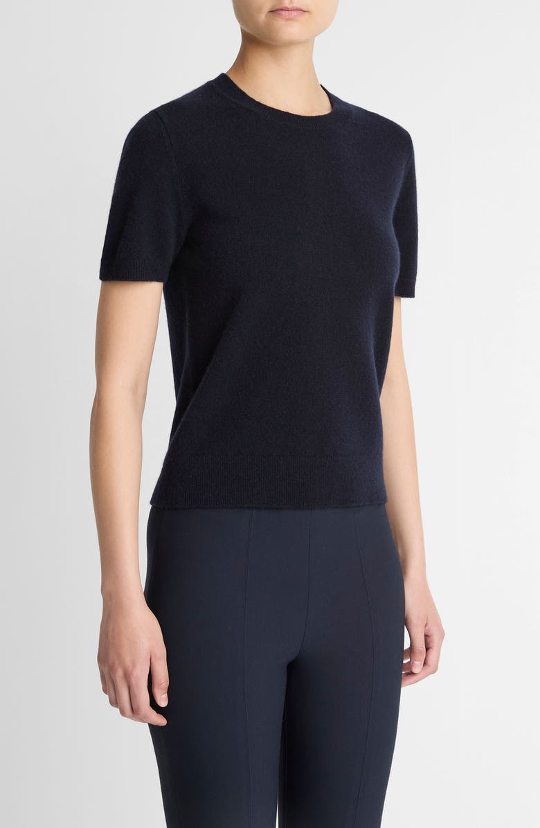 Vince Wool & Cashmere Blend Crewneck Sweater, Alternate, color, Black