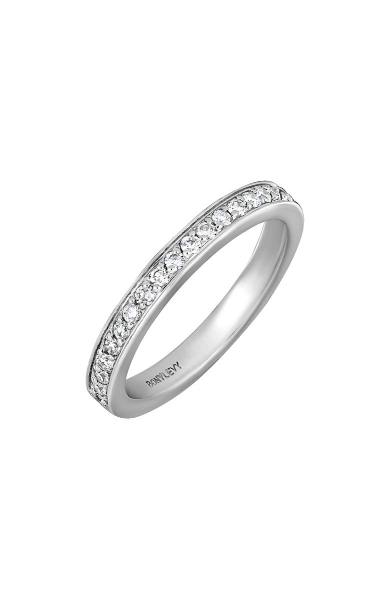Bony Levy Icon Diamond Stacking Ring, Main, color, 18K White Gold