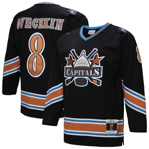 Men's Mitchell & Ness Alexander Ovechkin Black Washington Capitals 2005/06 Power Play Jersey