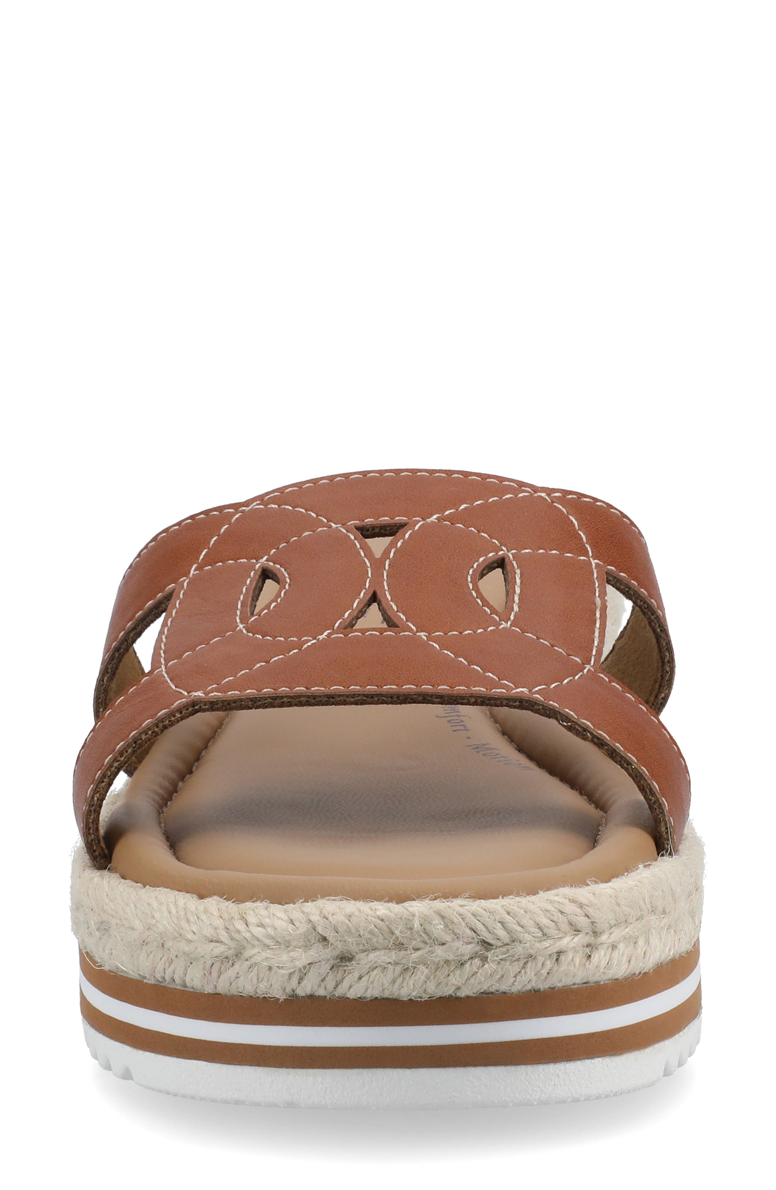 Rosalinda Slide Sandal, Alternate, color, COGNAC