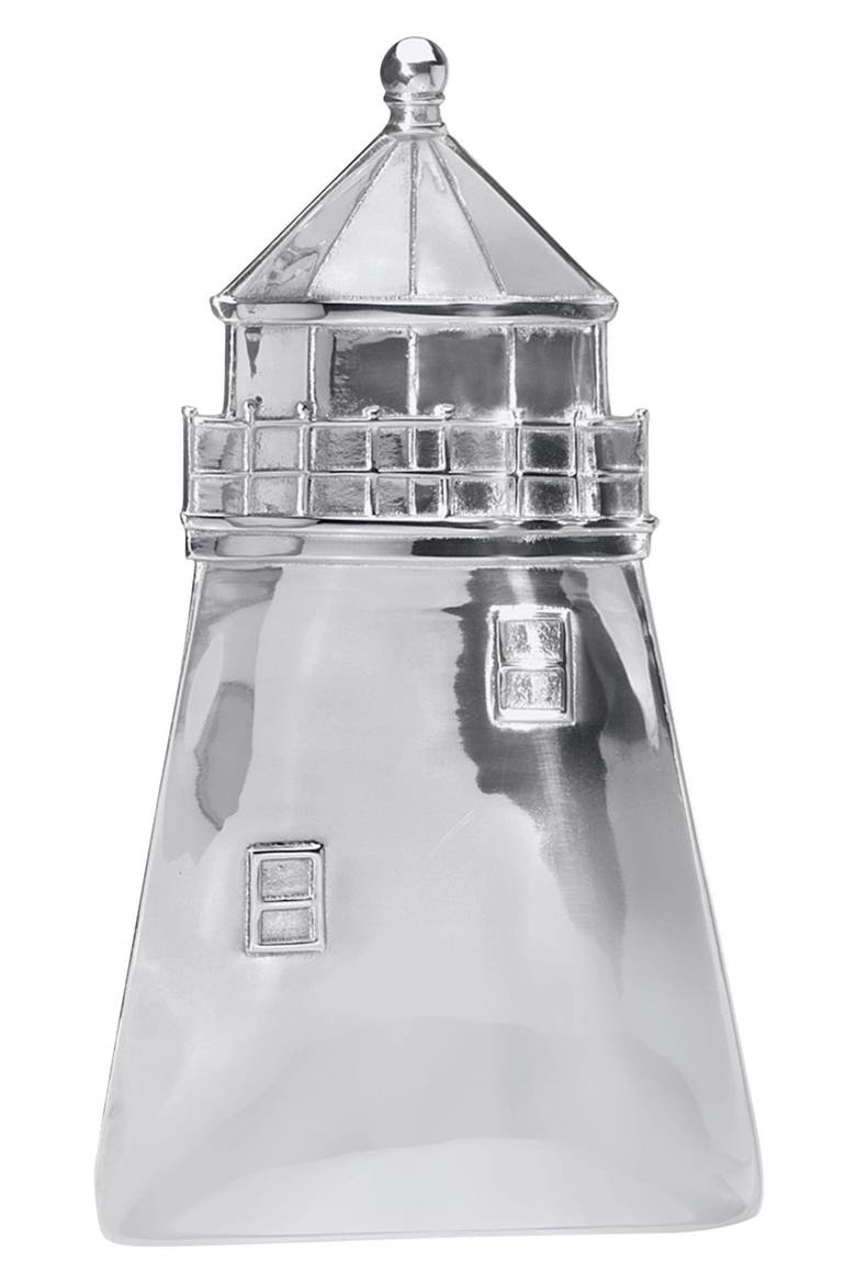 Lighthouse Serving Tray, Main, color, SILVER