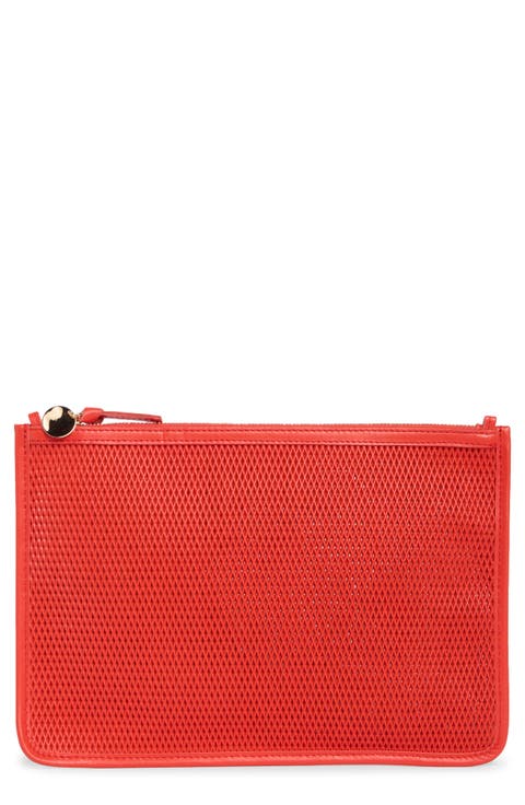Perforated Leather Clutch