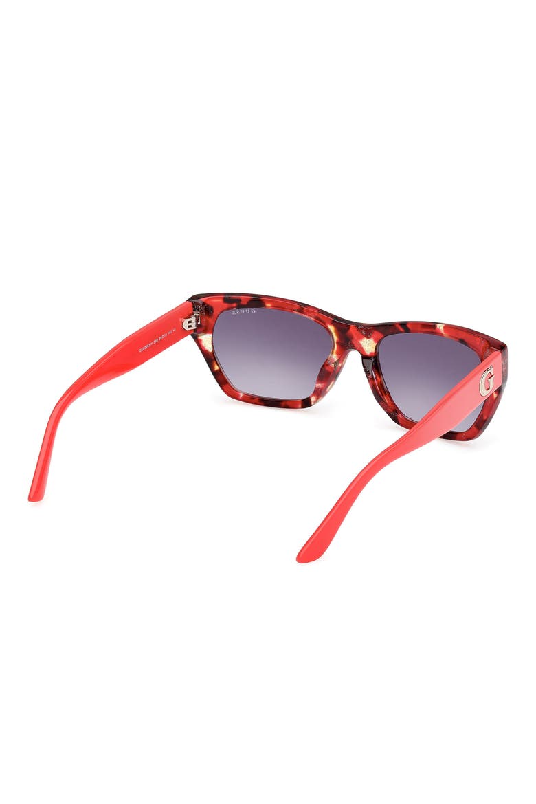 Geometric Sunglasses, Alternate, color, RED HAVANA / GRADIENT SMOKE