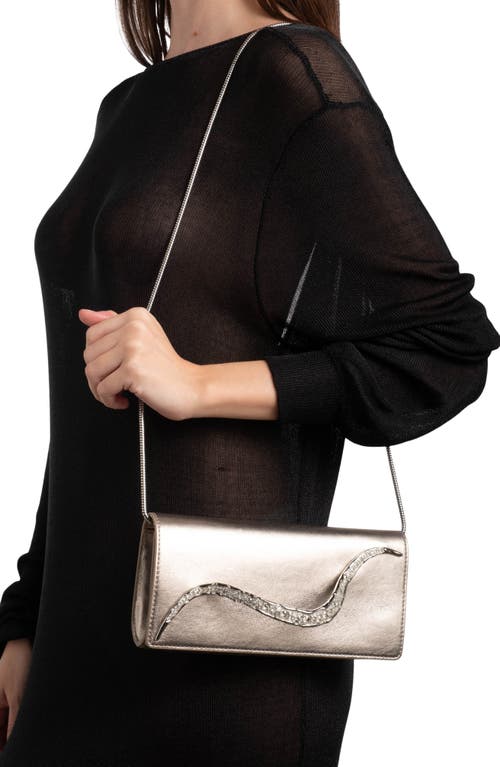 Shop Alexis Bittar Crystal Curve Clutch In Champagne