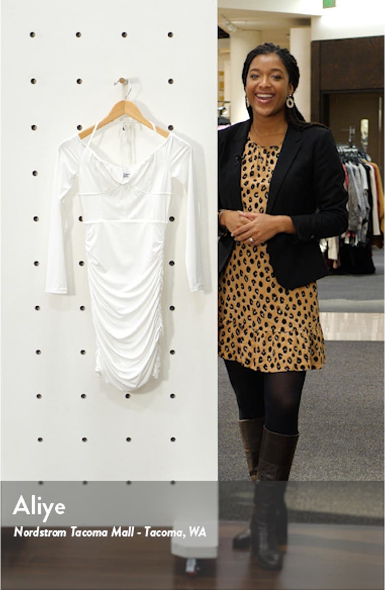 Epsilon Ruched Long Sleeve Minidress, sales video thumbnail