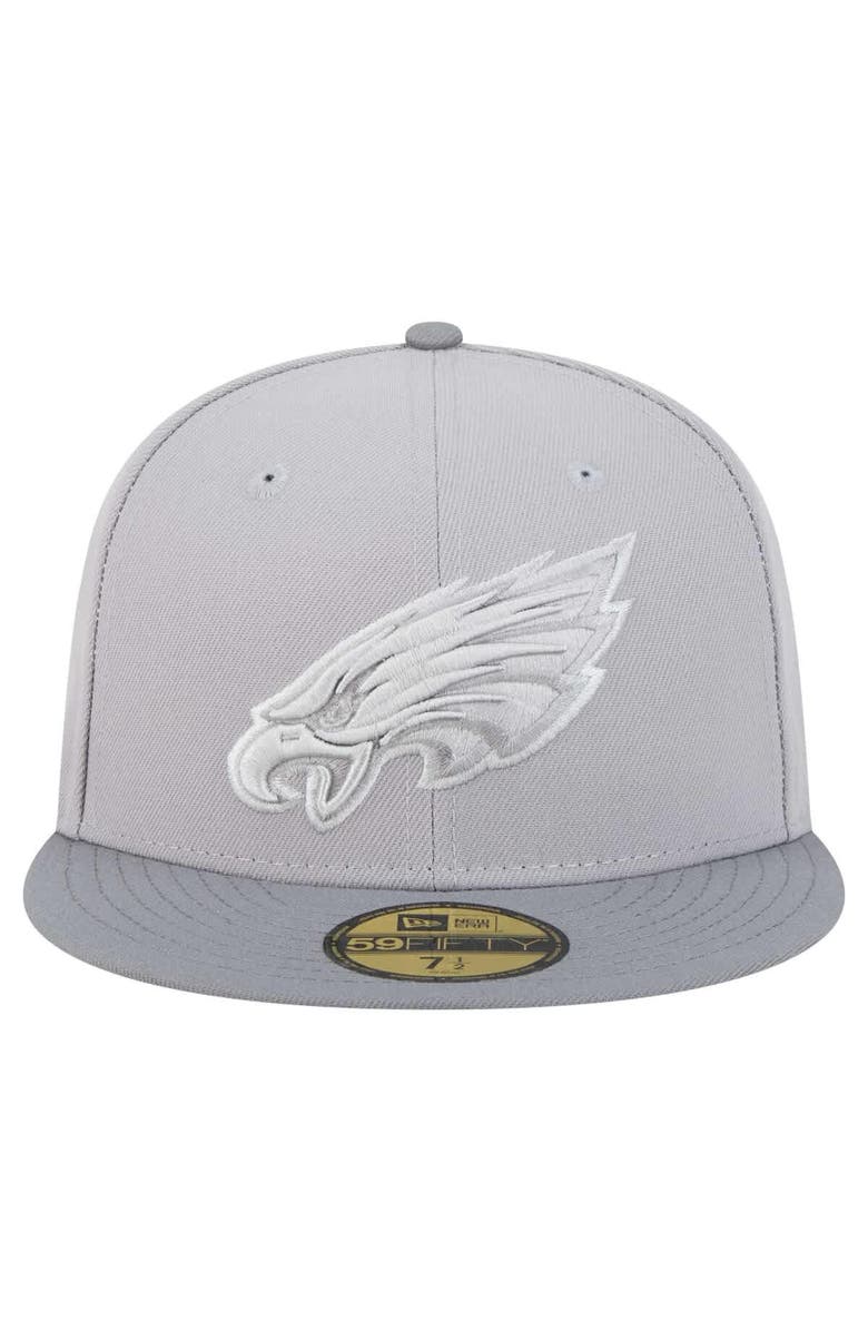 New Era Men's New Era Gray/Graphite Philadelphia Eagles Iron Cloud 59FIFTY Fitted Hat, Main, color, Gray