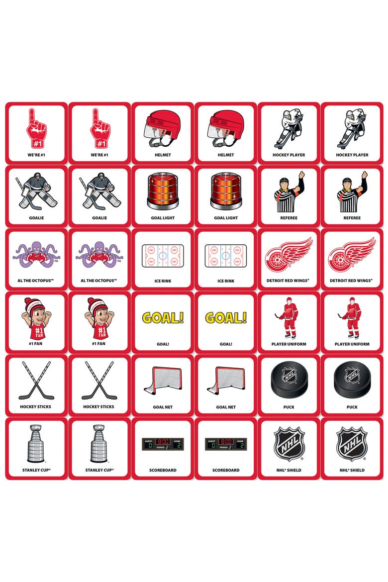 Detroit Red Wings Matching Game, Alternate, color, Multicolor
