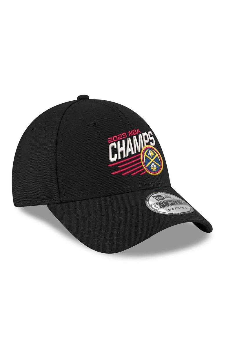 New Era Men's New Era Black Denver Nuggets 2023 NBA Finals Champions Slant Fast 9FORTY Adjustable Hat, Alternate, color, 