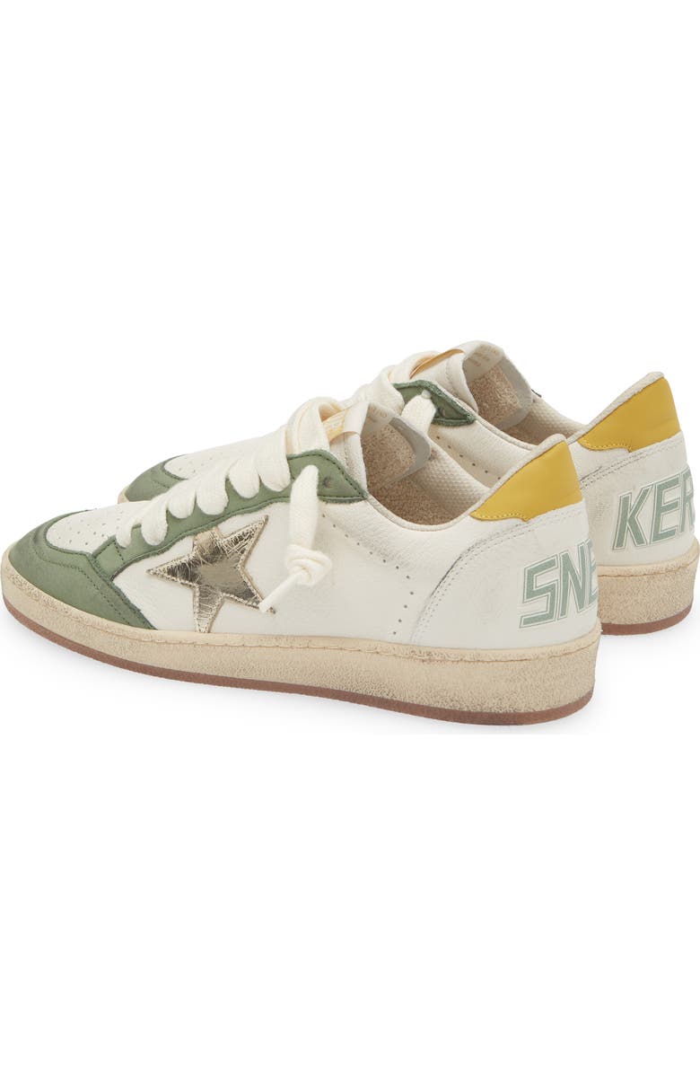 Golden Goose Ball Star Sneaker, Alternate, color, White/Green/ Platinum/ Mustard