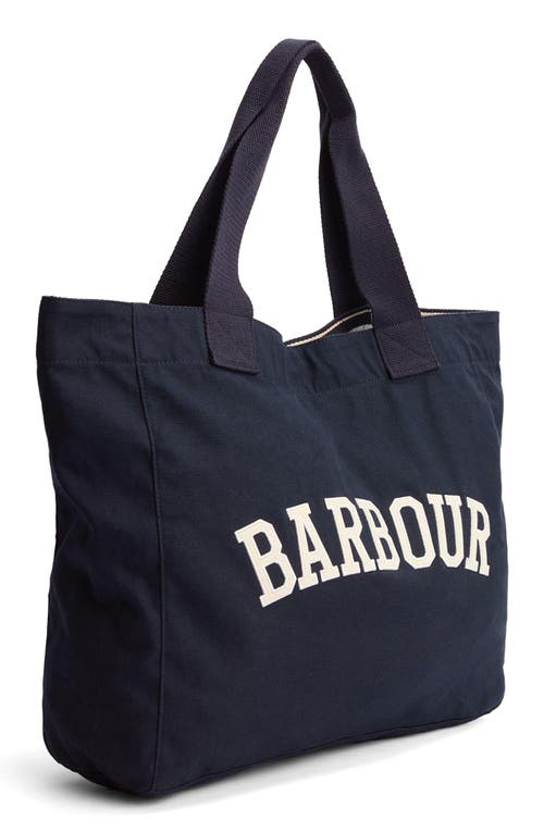 Barbour Logo Cotton Canvas Tote