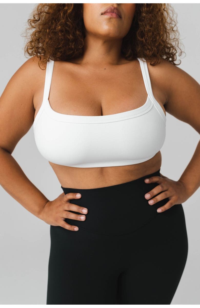 Vitality Cloud II Square Bra, Alternate, color, Snow