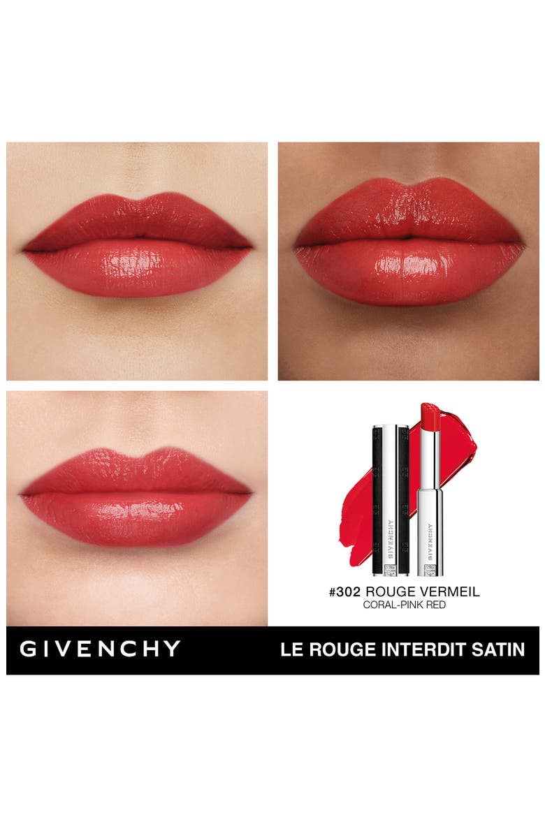Le Rouge Interdit Satin Lipstick, Alternate, color, N302 ROUGE VERMEIL
