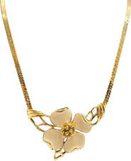 MADISON BEVERLY HILLS Vintage Dogwood Flower Pendant Necklace