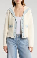 ASTR the Label Briley Mixed Media Sailor Cardigan