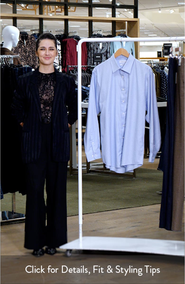 Traditional Fit Check Premium Non-Iron Cotton Dress Shirt, sales video thumbnail