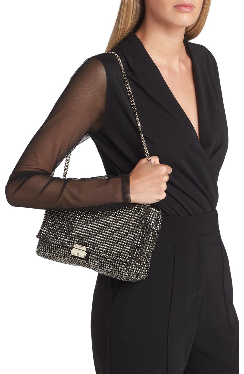 Ted Baker London Glitzet Crystal Baguette Clutch, Alternate, color,