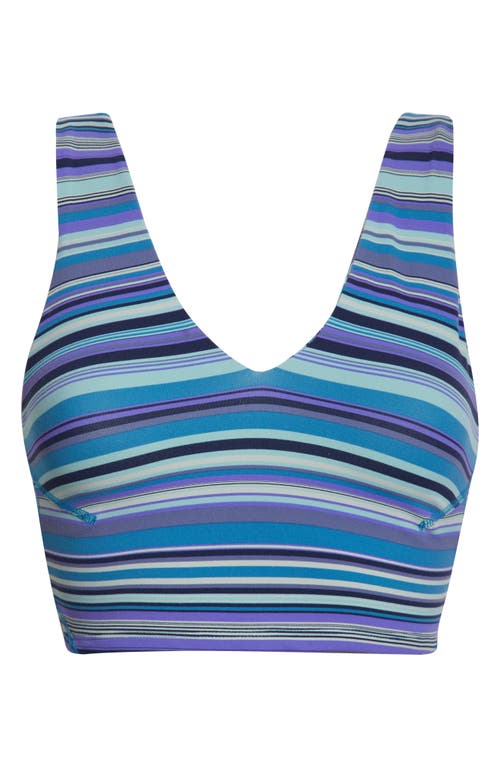 Free People Fp Movement Printed Never Better Sports Bra In Blue