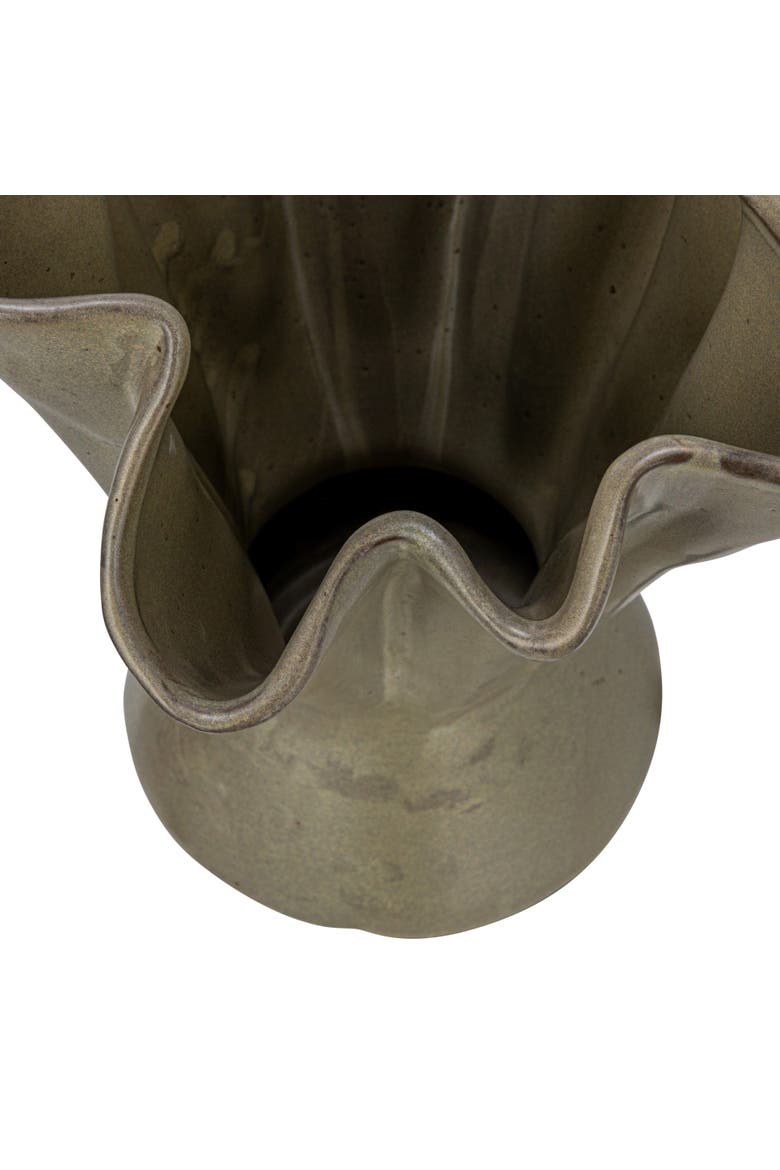 Ruffled Vase, Alternate, color, Green