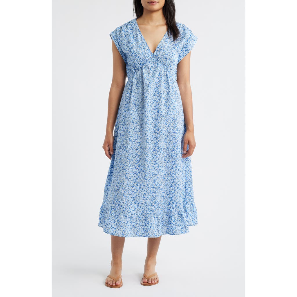 Bobeau Floral Print Midi Dress In Multi