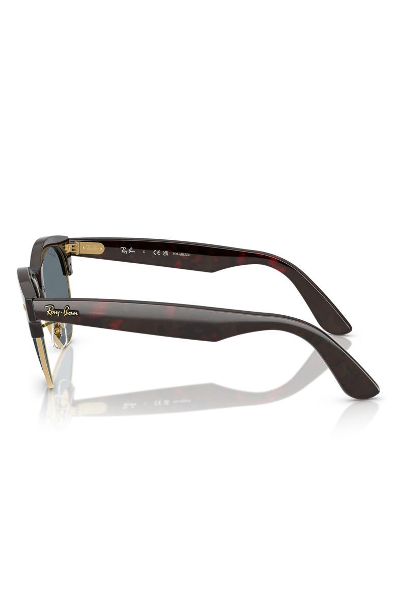 Ray-Ban 54mm Gradient Polarized Square Sunglasses, Alternate, color, Red Havana