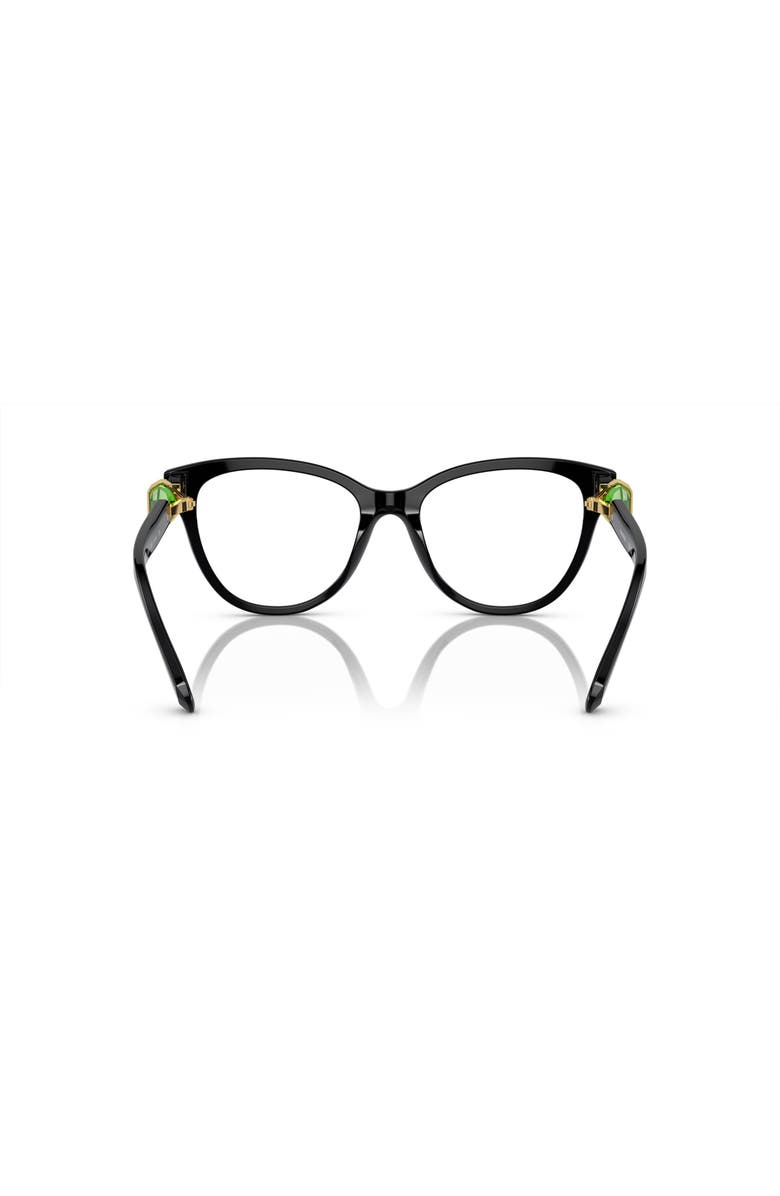 Swarovski 52mm Round optical glasses, Alternate, color, Black