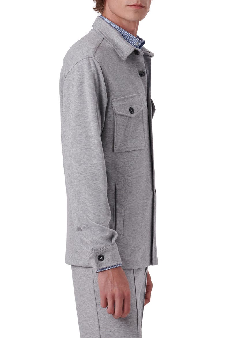 Double Knit Shirt Jacket, Alternate, color, PLATINUM