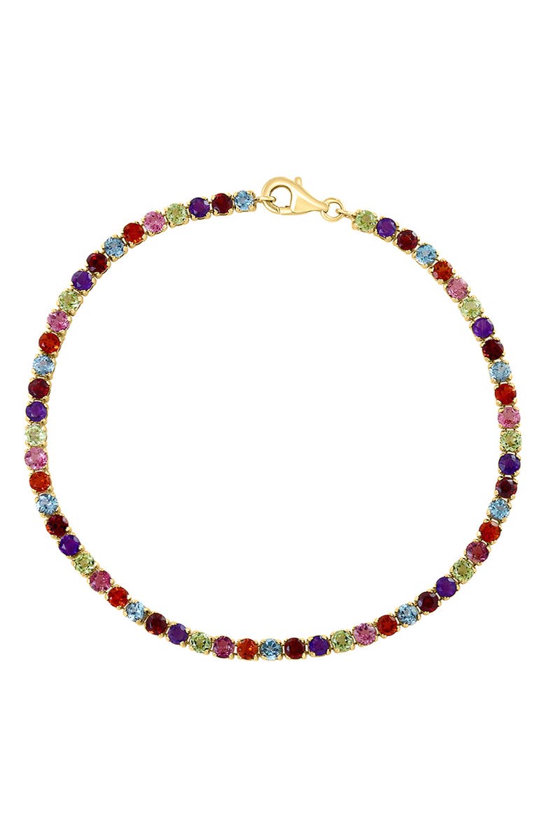 EFFY 14K Yellow Gold Semiprecious Stone Tennis Bracelet, Main, color, Gold Multi