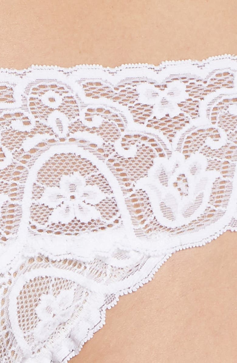 Commando 'Tulip' Lace Thong, Alternate, color, White
