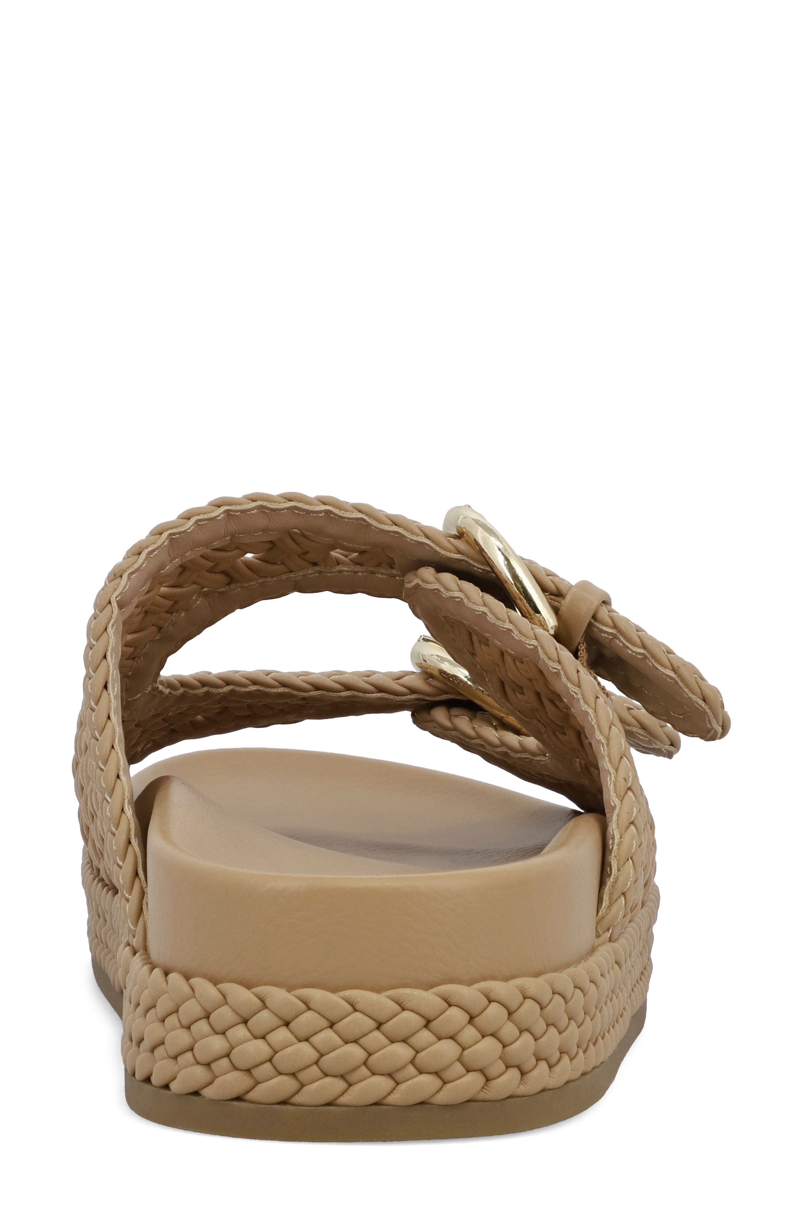 Braided Buckle Strap Platform Sandal, Alternate, color, BEIGE