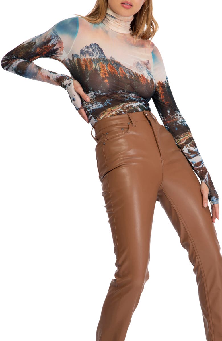 AFRM Zadie Semisheer Turtleneck, Alternate, color,