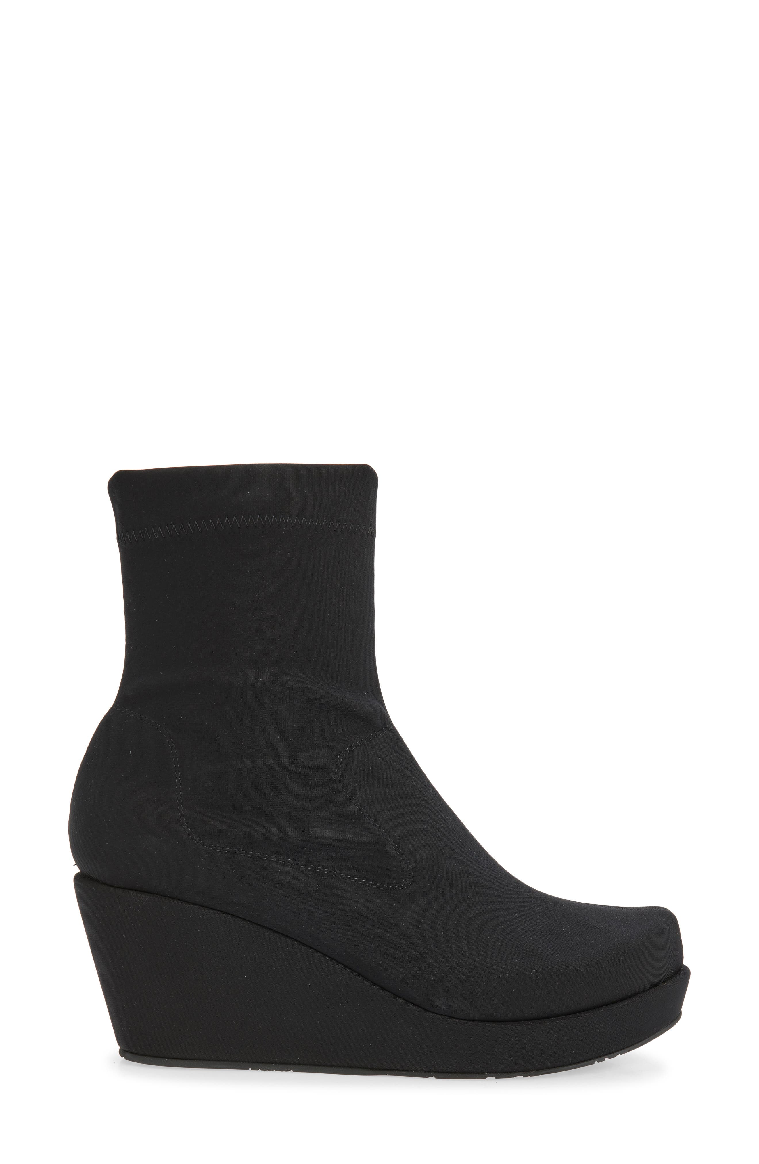 Aliana Wedge Bootie, Alternate, color, BLACK 2-WAY STRETCH