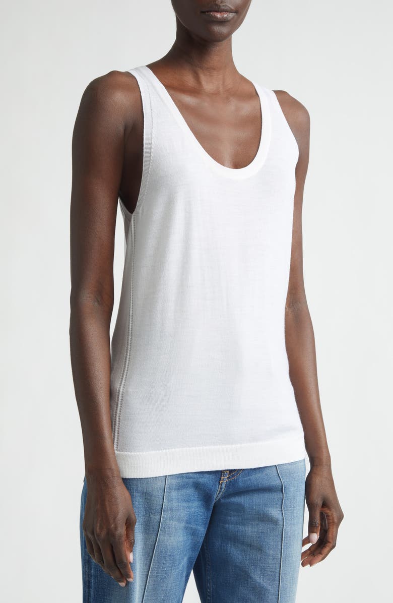 Johnstons of Elgin Greer Wool Sweater Tank, Alternate, color, White