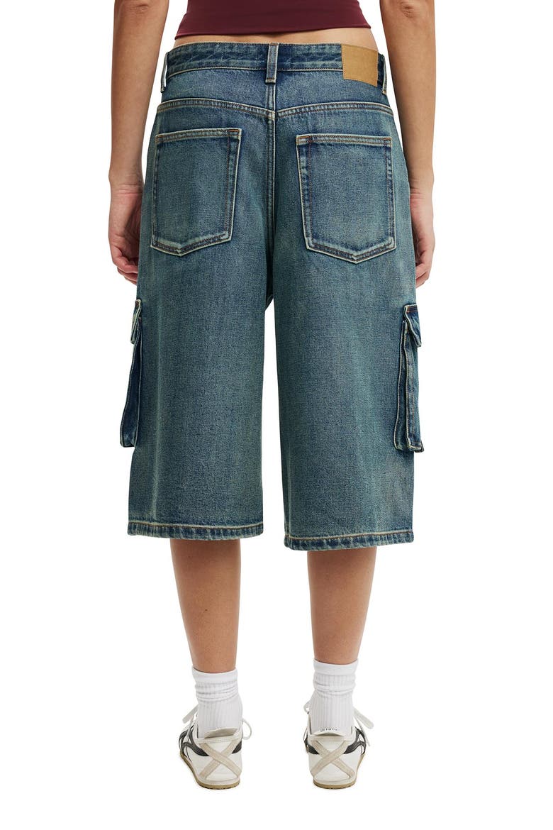 Women's 91 Baggy Denim Jort, Alternate, color, Cargo Len Blue